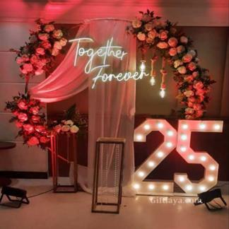 Anniversary party decor on rent for birthday wedding events