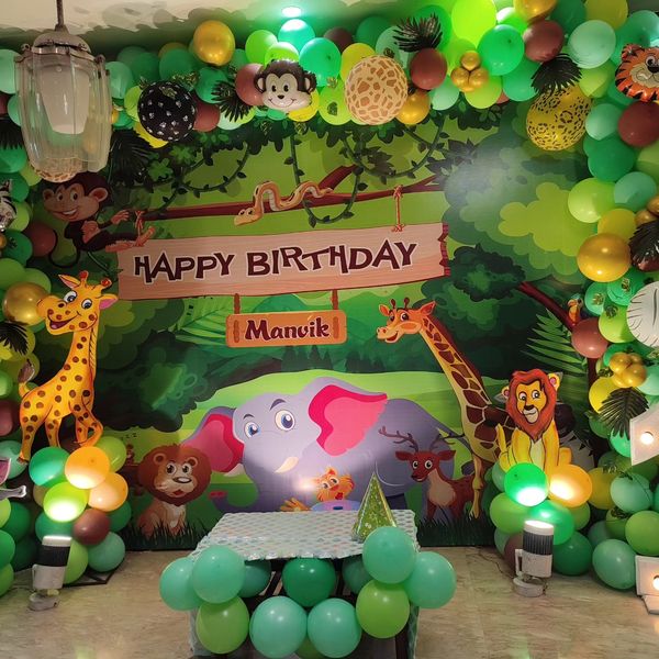 Jungle Theme Birthday decoration Rent for birthday wedding corporate events