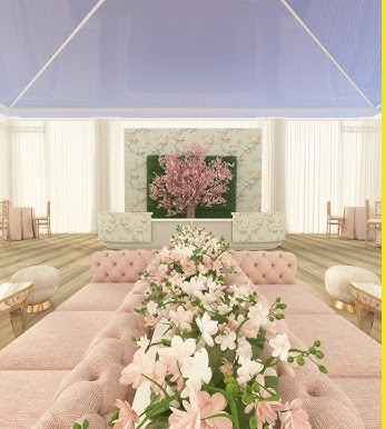 Self Design Sofa on rent for birthday wedding events