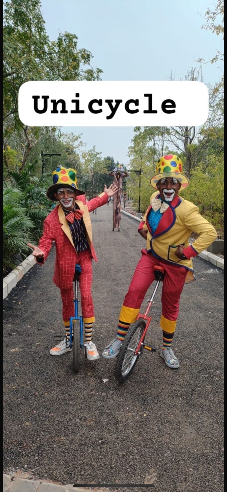 UniCycle Artist Rent for birthday wedding corporate events